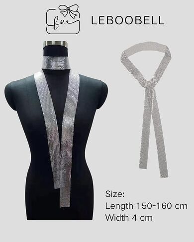 Women's Sequin Scarf Leopard Print Headband Sequin Lace-up Neckerchief Tie Party Night Club in Saudi Arabia