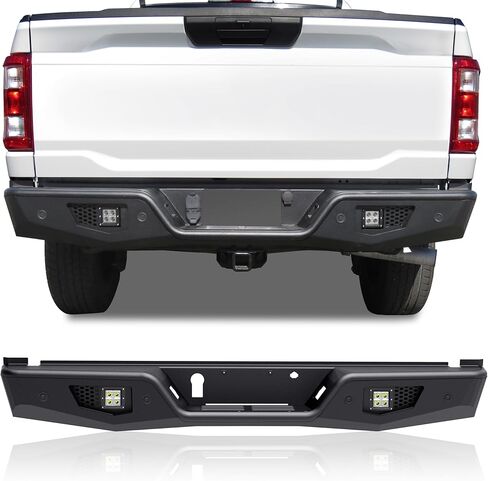 IRONBISON Front Bumper Compatible with 2021-2023 Ford F150 (Exclude 2022-2023 F150 Lightning EV) Can Add LED Light Bar Fine Texture Black Truck F150 Bumper Guard Stubby Bull Bar in Kuwait