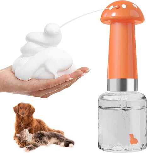 Electric Foaming Shampoo Dispenser - Automatic Dog Shampoo Foamer Mushroom Rechargeable Soap Sprayer for Cat Dog Bathing Pet Grooming Pet Wash Bath Suppy Bathroom Kitchen Sink Toilet Cleaning in Kuwait