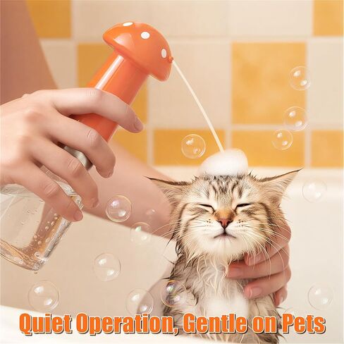 Electric Foaming Shampoo Dispenser - Automatic Dog Shampoo Foamer Mushroom Rechargeable Soap Sprayer for Cat Dog Bathing Pet Grooming Pet Wash Bath Suppy Bathroom Kitchen Sink Toilet Cleaning in Kuwait