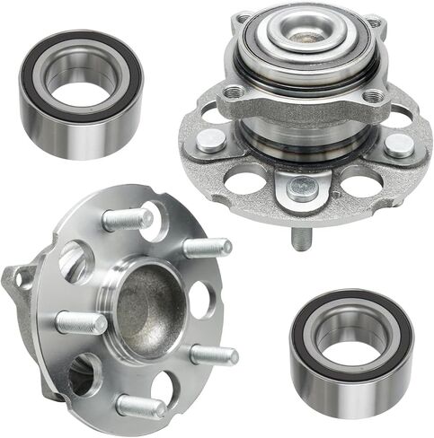 Detroit Axle - FWD Wheel Bearing and Hub Kit for Honda CR-V 2007-2011, 5-Lug w/ABS, 2 Rear Wheel Bearing & Hubs 2 Front Wheel Bearings Replacement in Saudi Arabia
