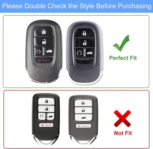 غطاء مفتاح TPU مع حلقة لامعة، متوافق مع Honda Accord Civic HR-V CR-V Pilot Sport SI EX EX-L Touring 2022 2023 2024 2025 2026، 4/5 زر، أبيض in Saudi Arabia