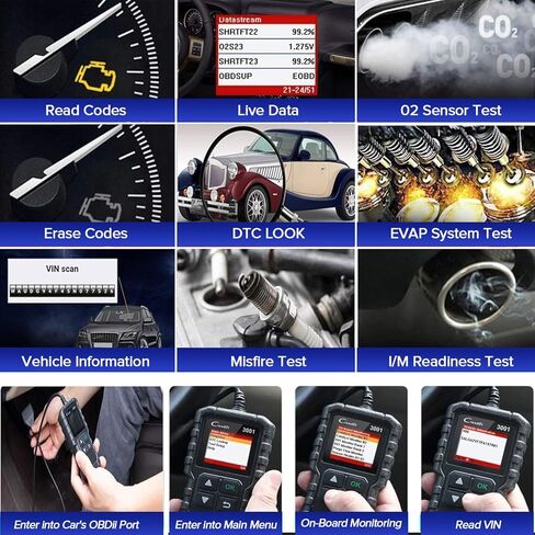 ماسح ضوئي LAUNCH Creader 3001 obd2، وضع قارئ رمز خطأ المحرك 6 يمكن أداة المسح التشخيصي لجميع سيارات بروتوكول obdii منذ عام 1996، تحديث مجاني مدى الحياة in Saudi Arabia