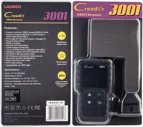 ماسح ضوئي LAUNCH Creader 3001 obd2، وضع قارئ رمز خطأ المحرك 6 يمكن أداة المسح التشخيصي لجميع سيارات بروتوكول obdii منذ عام 1996، تحديث مجاني مدى الحياة in Saudi Arabia