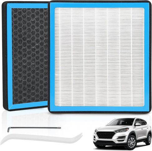 CF12160 Cabin Air Filter with Activated Carbon Compatible with Hyundai Tucson 2016-2021, Kona 2018-2023, Venue, Veloster & Compatible with Kia Sportage 2017-2022, Seltos, Soul-OE Replaces 97133-D1000 in Kuwait