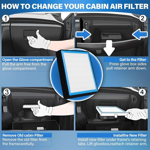 CF12160 Cabin Air Filter with Activated Carbon Compatible with Hyundai Tucson 2016-2021, Kona 2018-2023, Venue, Veloster & Compatible with Kia Sportage 2017-2022, Seltos, Soul-OE Replaces 97133-D1000 in Kuwait