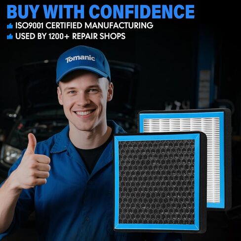 CF12160 Cabin Air Filter with Activated Carbon Compatible with Hyundai Tucson 2016-2021, Kona 2018-2023, Venue, Veloster & Compatible with Kia Sportage 2017-2022, Seltos, Soul-OE Replaces 97133-D1000 in Kuwait