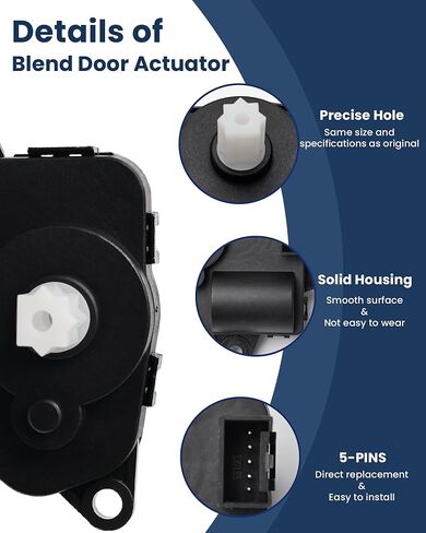 HVAC Heater Blend Door Actuator Compatible with 2010 2011 2012 2013 Chevy Equinox GMC Terrain Air Door Actuator - Air Mode Temperature Replace 604-185 25952814 in Kuwait