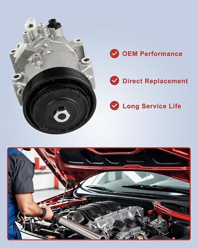 88310-02850 A/C Compressor (with Clutch) Compatible with Toyota Corolla 2014-2019 1.8L, Corolla iM 2017-2018 1.8L in Kuwait