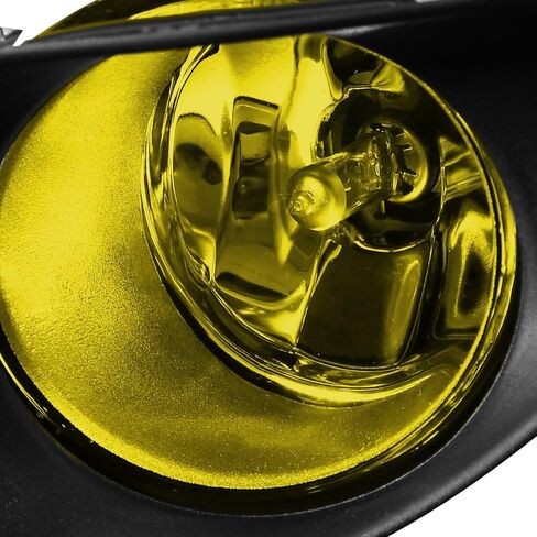 Auto Dynasty Fog Lights Assembly Compatible with 2006-2008 Yaris Hatchback, Bumper Driving Fog Lamp Replacement with Wiring Kit and Switch, Driver Passenger Side, Amber Lens in Saudi Arabia