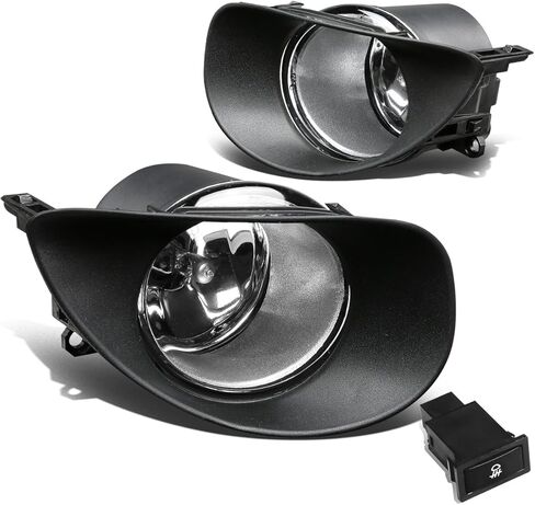 Auto Dynasty Fog Lights Assembly Compatible with 2006-2008 Yaris Hatchback, Bumper Driving Fog Lamp Replacement with Wiring Kit and Switch, Driver Passenger Side, Amber Lens in Saudi Arabia