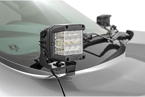 طقم إضاءة LED مزدوج مقاس 2 بوصة من Rough Country مع Amber DRL لشاحنة Ram 1500 (2019-2025) - عوارض موضعية 40 وات، 3600 لومن، ترقية إضاءة مقاومة للماء على الطرق الوعرة in Saudi Arabia