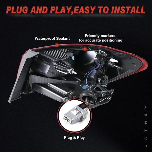 Halogen Tail Lights Assembly Compatible with 2016-2018 Chevy Malibu Left Driver Side Replace:84516374 in Kuwait