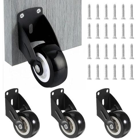 4 قطع من عجلات البوابة مقاس 2 بوصة، عجلات دعم سفلية للباب مضادة للترهل، عجلات مضادة للاحتكاك لإصلاح الأبواب الخشبية المتساقطة، تركيب عمودي وبكرات تثبيت الأثاث، عجلة لتقليل ضوضاء الاحتكاك (انزلاق سلس) in Kuwait