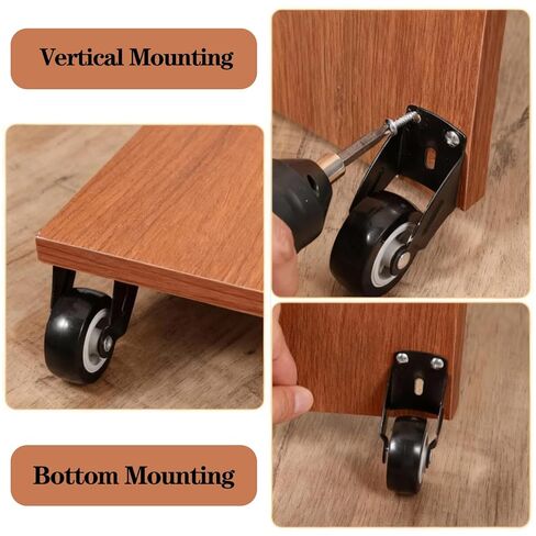 4 قطع من عجلات البوابة مقاس 2 بوصة، عجلات دعم سفلية للباب مضادة للترهل، عجلات مضادة للاحتكاك لإصلاح الأبواب الخشبية المتساقطة، تركيب عمودي وبكرات تثبيت الأثاث، عجلة لتقليل ضوضاء الاحتكاك (انزلاق سلس) in Kuwait