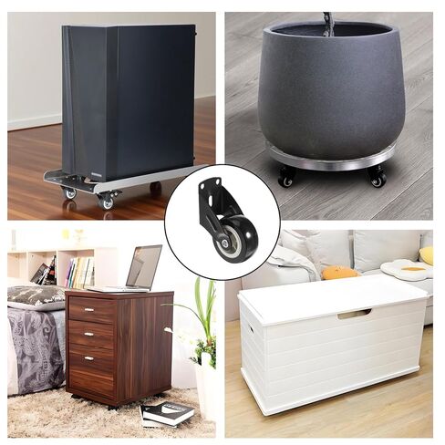 4 قطع من عجلات البوابة مقاس 2 بوصة، عجلات دعم سفلية للباب مضادة للترهل، عجلات مضادة للاحتكاك لإصلاح الأبواب الخشبية المتساقطة، تركيب عمودي وبكرات تثبيت الأثاث، عجلة لتقليل ضوضاء الاحتكاك (انزلاق سلس) in Kuwait