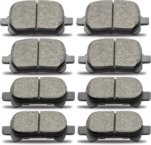 D707 D828 Ceramic Front Rear Brake Pad Sets Compatible with 2000-2004 Toyota Avalon,2000-2001Toyota Camry,2000-2003 Toyota Solara in Kuwait