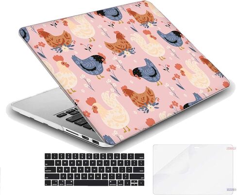MINGDAO متوافق مع شاشة Retina لجهاز MacBook Air 13 بوصة مع معرف اللمس، وغطاء واقي صلب مع غطاء لوحة المفاتيح (M1 A2337 A2179 A1932، إصدار 2018 2019 2020) - Chick - WB08012 in Kuwait