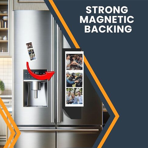ملصق مغناطيسي بإطار شريط صور مخصص Magnet Me Up، ثلاجة إطار صورة قابلة للتخصيص (2 × 6 بوصة - بدون نص) in Saudi Arabia