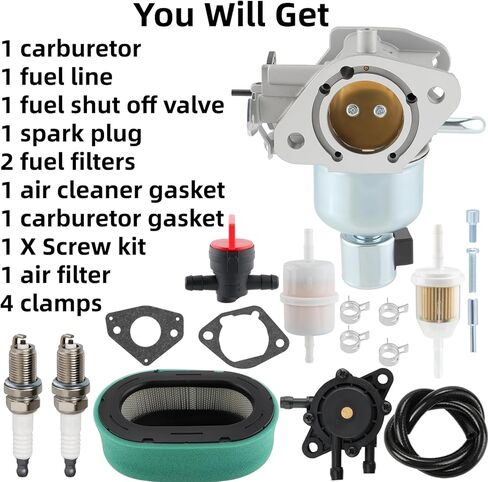 KT725 Carburetor Compatible with Kohler 7000 Series 22HP 23HP 24HP 25HP 26HP Engine KT725 KT730 KT735 KT740 KT745 Lawn Mowers Parts Carb Replaces 1685321-S 3285347S 3285361S with Air Filter Gaskets in Kuwait