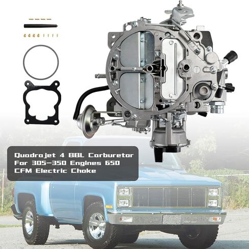 مكربن ​​Artudatech Quadrajet 4 BBL لمحركات 305-350 650 CFM خنق كهربائي لسيارات تشيفي والشاحنات 1982 1983 1984-1985 1904R 17066422 17066425 17066432 in Saudi Arabia