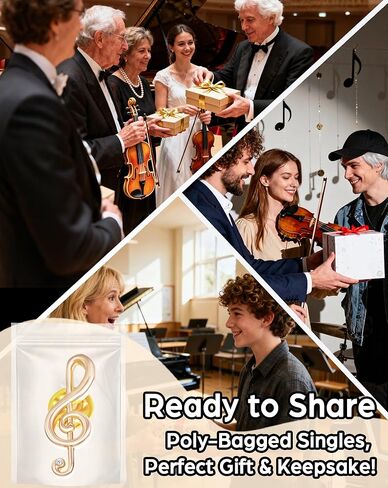 24 Pcs Crystal Music Note Brooch Pin- Gold G clef Lapel Pins for Graduation, Honors & Student Achievements, Gift & Keepsake in Kuwait