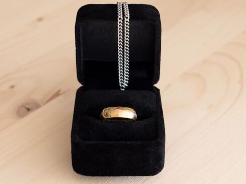Diamond Point Lord of The Rings Necklace Movie Jewelry Engraved Gold Plated Titanium Hypoallergenic Stainless Ring Pendant With Chain Necklace for Men Women Gift in Saudi Arabia