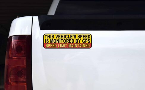 StickerTalk Vehicle Speed Monitored by GPS Magnet, 10 inches by 3 inches in Saudi Arabia
