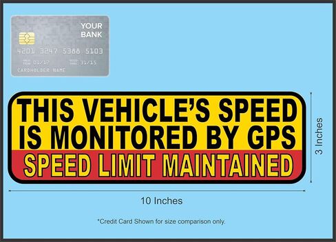 StickerTalk Vehicle Speed Monitored by GPS Magnet, 10 inches by 3 inches in Saudi Arabia