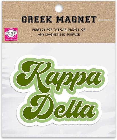 Kappa Delta Retro Sorority Car Magnet Set of 2 Removable No Residue All Weather Magnets for Sorority Girls and Student Drivers in Saudi Arabia