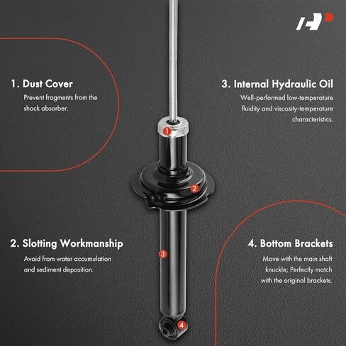 A-Premium Rear Shock Absorber Strut Compatible with Honda Accord 1998-2002 & Acura CL 2001-2003, TL 1999-2003, 2-PC Set in Saudi Arabia