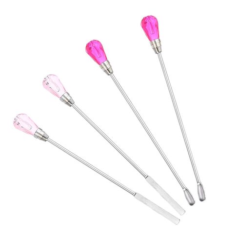 PATIKIL 4 Pcs Stainless Steel Wax Stirrer, Wax Seal Spoon Kit, Mixing Stirring Rods for Melting Crafts Tools, Clear in Saudi Arabia