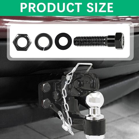 4-Pack Pintle Hook/Combination Hitch Mounting Kit 2" x 1/2" Grade 8 Bolts. The Product Also Includes Hexagon Nuts, Heavy Lock washers and Flat washers. in Kuwait