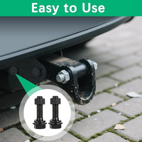 4-Pack Pintle Hook/Combination Hitch Mounting Kit 2" x 1/2" Grade 8 Bolts. The Product Also Includes Hexagon Nuts, Heavy Lock washers and Flat washers. in Kuwait