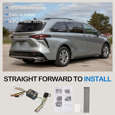 56489 4-Pin Trailer Wiring Harness Compatible with Toyota Sienna 2021-2024 in Kuwait