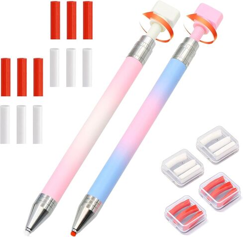 ZYNERY 12 PCS Diamond Art Pen Clay Accessories - 5D Diamond Painting Wax Glue, Replacement Wax Tip for DIY Craft Painting in Kuwait