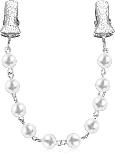 Sweater Clips to Hold Sweater Together, Pearl Sweaters Clips for Cardigans, Pearl Brooch Pin for Woman in Kuwait