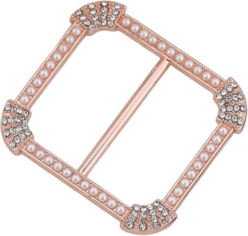 CZ Silk Scarf Square Ring Clip Pin for Women Fashion Crystal Shell Pearls Embellished Shirt Ties Clips Chic Waist Clothes Corner Slide Clasp Pin Dress Accessories Jewelry in Saudi Arabia