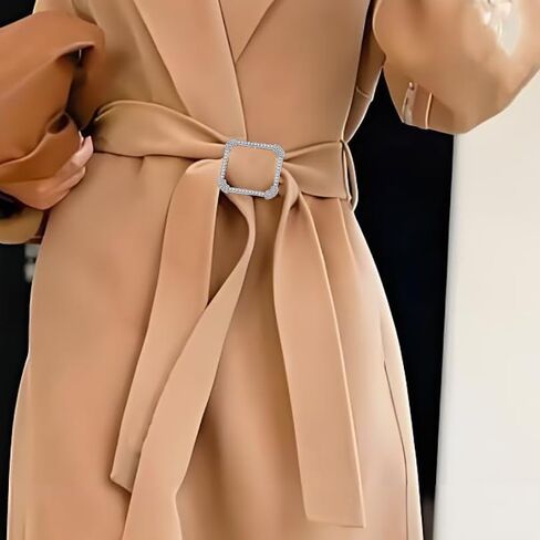 CZ Silk Scarf Square Ring Clip Pin for Women Fashion Crystal Shell Pearls Embellished Shirt Ties Clips Chic Waist Clothes Corner Slide Clasp Pin Dress Accessories Jewelry in Saudi Arabia