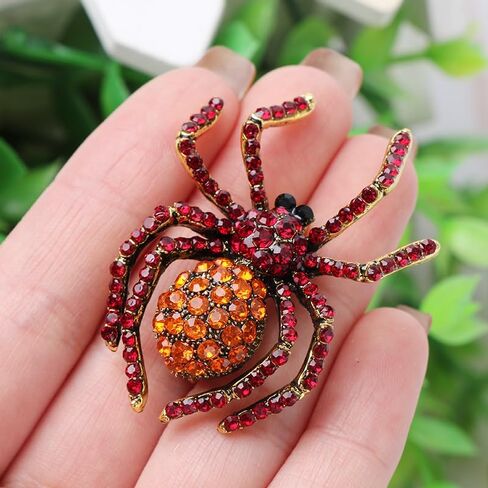 3Pcs Rhinestone Spider Brooch Women Suit Brooches Pin Jewelry Best Gift Costume Clothes Pins Accessories in Saudi Arabia