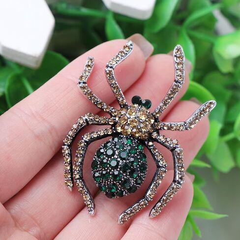 3Pcs Rhinestone Spider Brooch Women Suit Brooches Pin Jewelry Best Gift Costume Clothes Pins Accessories in Saudi Arabia