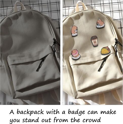 5Pcs Cartoon Capybara Brooch, Cute Animal Enamel Pin, Birthday Cake Donut Coffee Corn Roll Lapel Pin Alloy Backpack Pin Enamel Badge Suitable for Daily Decoration Clothes Sweater Hat Bag Collection Party Gift in Kuwait