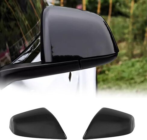 Side Mirror Cover 2Pcs For Tesla Model S 2016 2017 2018 2019 2020 ABS Rear Side Mirror Caps Guard (Glossy Black) in Kuwait