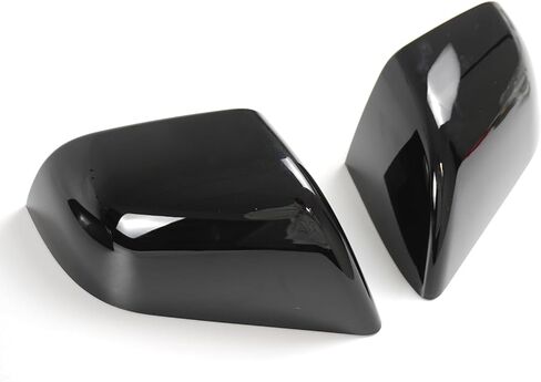 Side Mirror Cover 2Pcs For Tesla Model S 2016 2017 2018 2019 2020 ABS Rear Side Mirror Caps Guard (Glossy Black) in Kuwait