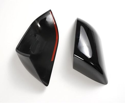 Side Mirror Cover 2Pcs For Tesla Model S 2016 2017 2018 2019 2020 ABS Rear Side Mirror Caps Guard (Glossy Black) in Kuwait