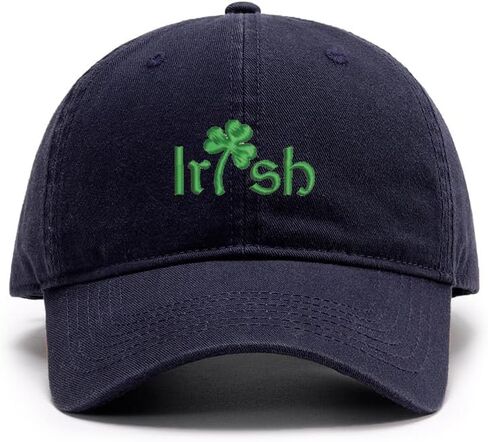 Men's Baseball Caps Embroidered Irish Shamrock Washed Cotton Vintage Caps in Saudi Arabia