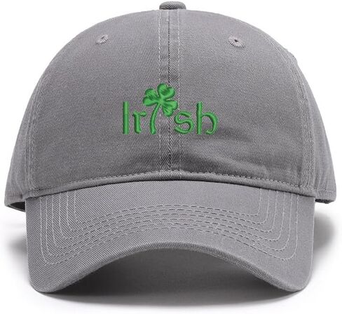 Men's Baseball Caps Embroidered Irish Shamrock Washed Cotton Vintage Caps in Saudi Arabia