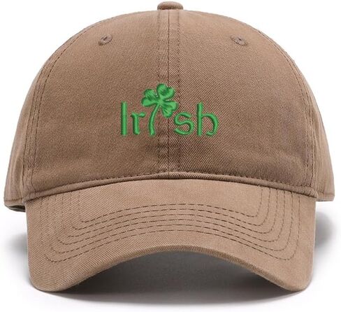 Men's Baseball Caps Embroidered Irish Shamrock Washed Cotton Vintage Caps in Saudi Arabia