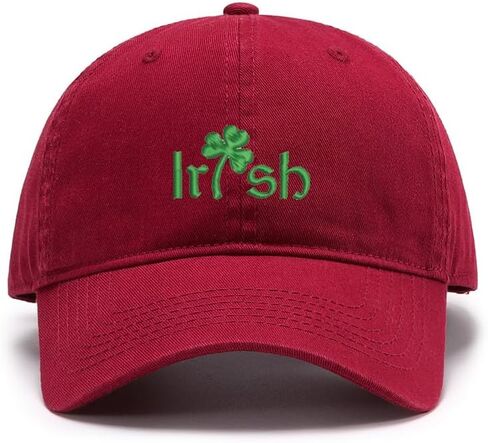 Men's Baseball Caps Embroidered Irish Shamrock Washed Cotton Vintage Caps in Saudi Arabia