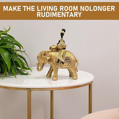 Lucky Elephant Statue ofr Home Decor,11" African Women and Elephant Sculpture Set - Decoration Figurine for Living Room,Table Centerpiece Shelf and Office in Saudi Arabia